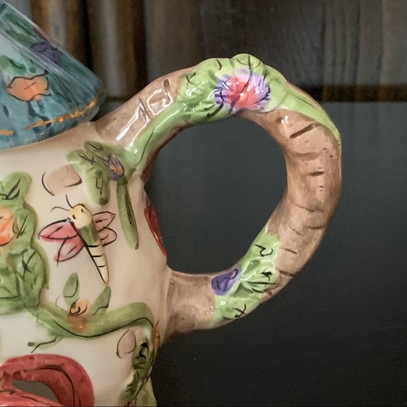 Vintage Dragonfly Teapot Candle Holder - Picture 3 of 16